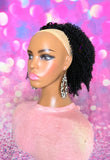 READY TO SHIP // Human Hair Blend Handmade Ponytail  " Afro Kinky coily Ponytail"