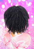 READY TO SHIP // Human Hair Blend Handmade Ponytail  " Afro Kinky coily Ponytail"