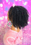 READY TO SHIP // Human Hair Blend Handmade Ponytail  " Afro Kinky coily Ponytail"