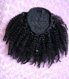 READY TO SHIP // Human Hair Blend Handmade Ponytail  " Afro Kinky coily Ponytail"