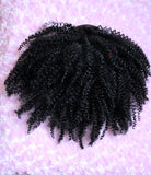 READY TO SHIP // Human Hair Blend Handmade Ponytail  " Afro Kinky coily Ponytail"