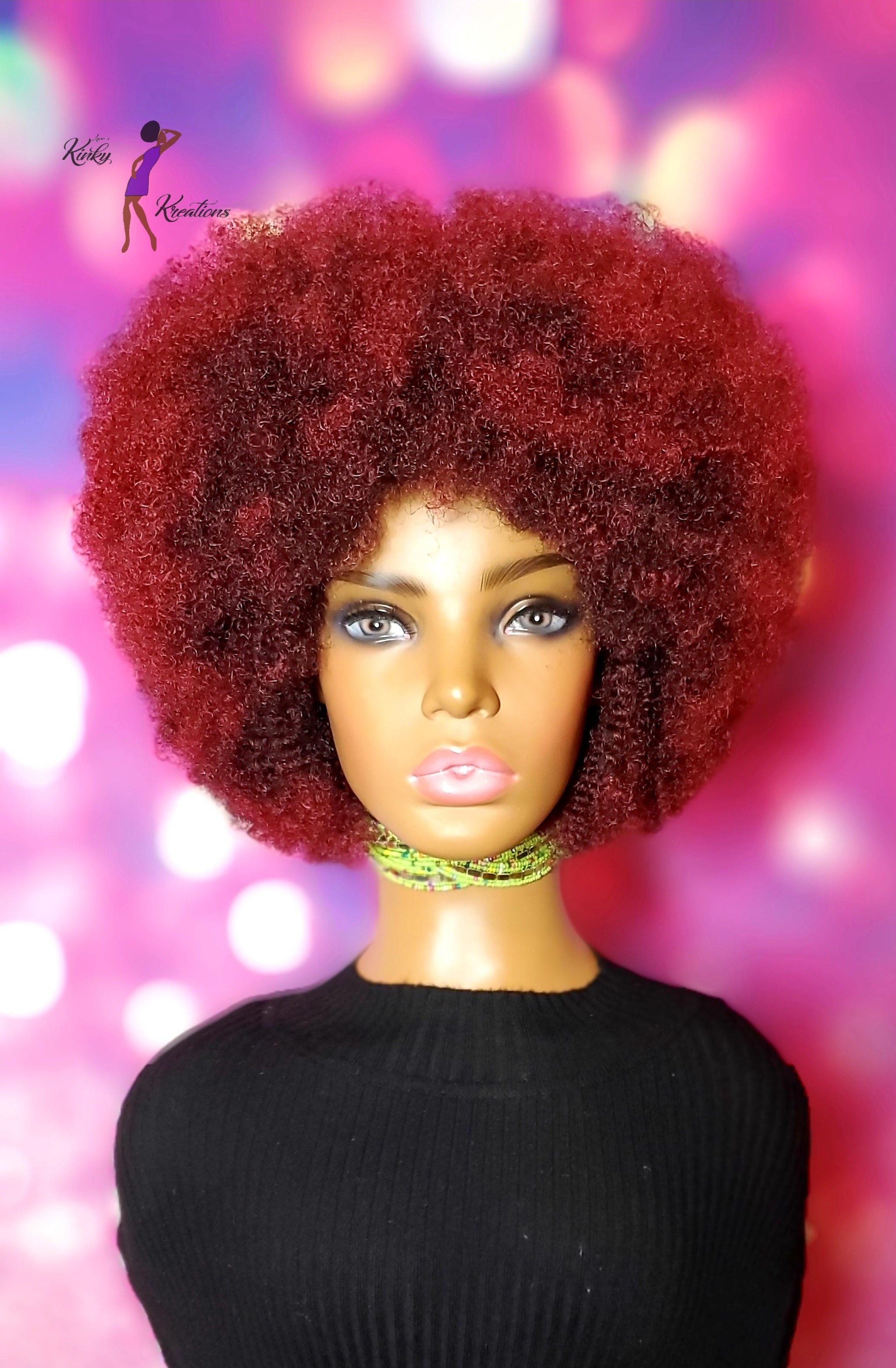 Brand new straight synthetic hair afro crochet wig READY TO SHIP // Synthetic Crochet Wig  main image 4