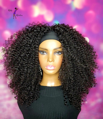 READY TO SHIP // Synthetic Headband/Half Wig "Rock Me Bold and Curly"