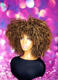 READY TO SHIP // Synthetic Crochet Wig "Lusciously Golden Curl Curly "