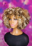 READY TO SHIP // Synthetic Crochet Wig "Frizzy Curly Blonde Beauty"
