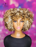 READY TO SHIP // Synthetic Crochet Wig "Frizzy Curly Blonde Beauty"