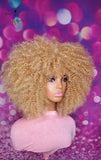 READY TO SHIP //Synthetic Crochet wig "Golden Sunshine Curly"