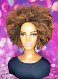 READY TO SHIP // Synthetic Crochet Wig  "Untamed Honey Afro Diva"