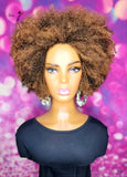 READY TO SHIP // Synthetic Crochet Wig  "Untamed Honey Afro Diva"