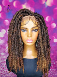READY TO SHIP //Synthetic Crochet Faux Loc Wig "Butterfly Loc Cutie 12" (with curly strands)