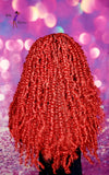 READY TO SHIP // Synthetic crochet wig "Fire Red Passion Twist Diva"