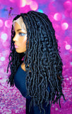 READY TO SHIP //Synthetic Crochet Faux Loc Wig "Natural Soft Loc Beauty 12in "(with curly strands)