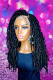 READY TO SHIP //Synthetic Crochet Faux Loc Wig "Natural Soft Loc Beauty 12in "(with curly strands)
