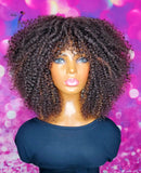READY TO SHIP //Synthetic Crochet wig "Water Wave Curly Mixup"(with bangs)