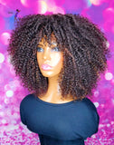 READY TO SHIP //Synthetic Crochet wig "Water Wave Curly Mixup"(with bangs)