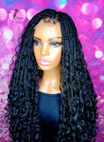 READY TO SHIP // Synthetic crochet wig "Curly Wave Box Braid Diva"