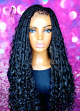 READY TO SHIP // Synthetic crochet wig "Curly Wave Box Braid Diva"