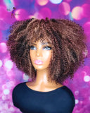 READY TO SHIP // Synthetic Crochet Wig "Kinky Water Wave Diva"( brown tones)