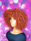 READY TO SHIP// Synthetic Crochet Wig "Ginger My Curls Sweetheart "(short)