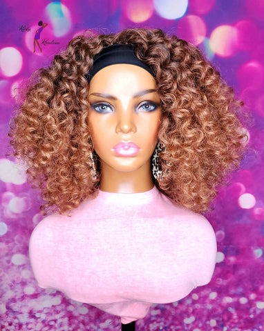 READY TO SHIP // Synthetic Headband/Half Wig "Natural Curly Bounce"
