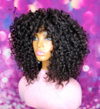 READY TO SHIP //Synthetic Crochet wig "Chocolate Brown Wand Curl Diva"