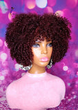 READY TO SHIP // Synthetic Crochet Wig  "Coily Curly Pixie"(with bangs)