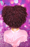 READY TO SHIP // Synthetic Crochet Wig  "Coily Curly Pixie"(with bangs)