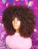 READY TO SHIP //Synthetic Crochet wig "Voluminously Curly"(brown tones)