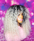 READY TO SHIP //Synthetic Crochet wig "Beach Curl Beauty"( Fringe Bang)