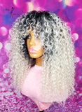 READY TO SHIP //Synthetic Crochet wig "Beach Curl Beauty"( Fringe Bang)