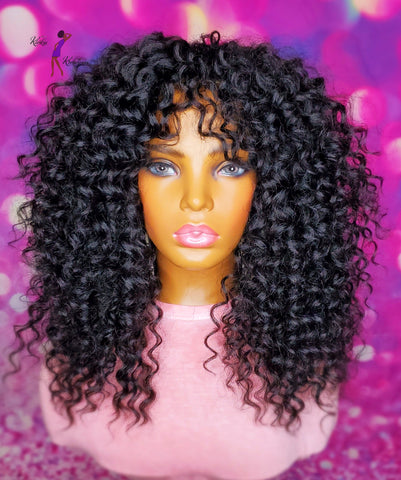 READY TO SHIP //Synthetic Crochet wig "Beach Curly Mixup"
