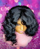 READY TO SHIP // Human Hair Blend Wig "Bouncy Spiral Curl"