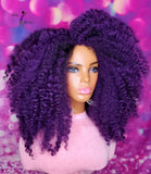 READY TO SHIP // Synthetic crochet wig "Purple Passion Diva "