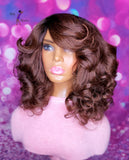 READY TO SHIP // Human Hair Blend Wig ""Bouncy Curl""