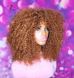 READY TO SHIP // Human Hair Blend Wig "Soft N Curly Cutie" (Blonde Tones)